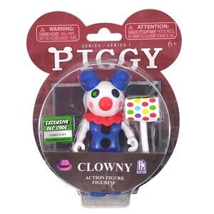 PIGGY Clowny Action Figure 3.5" Series 1 - Includes Roblox DLC - Brand New